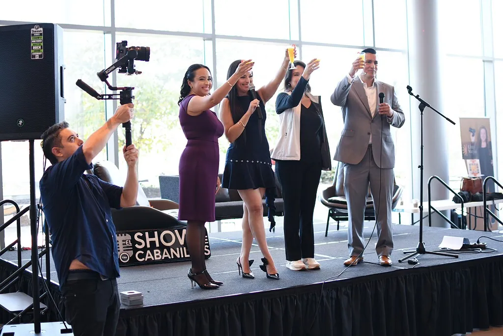 A toast on the event stage