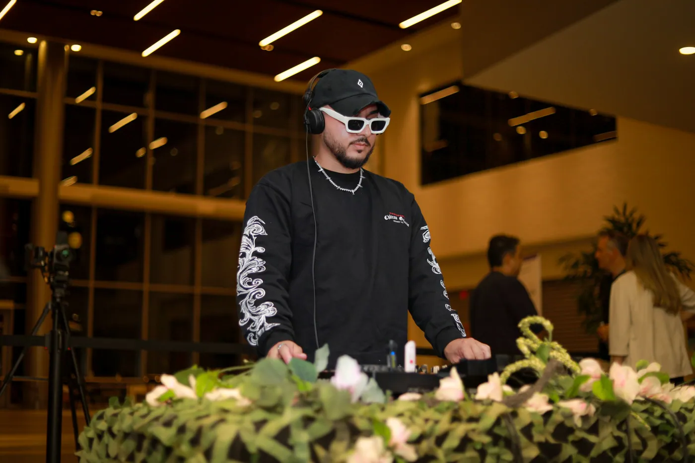 DJ playing at the event